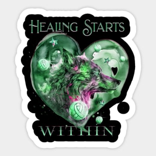 Mental Health Awareness Healing Starts Within Sticker